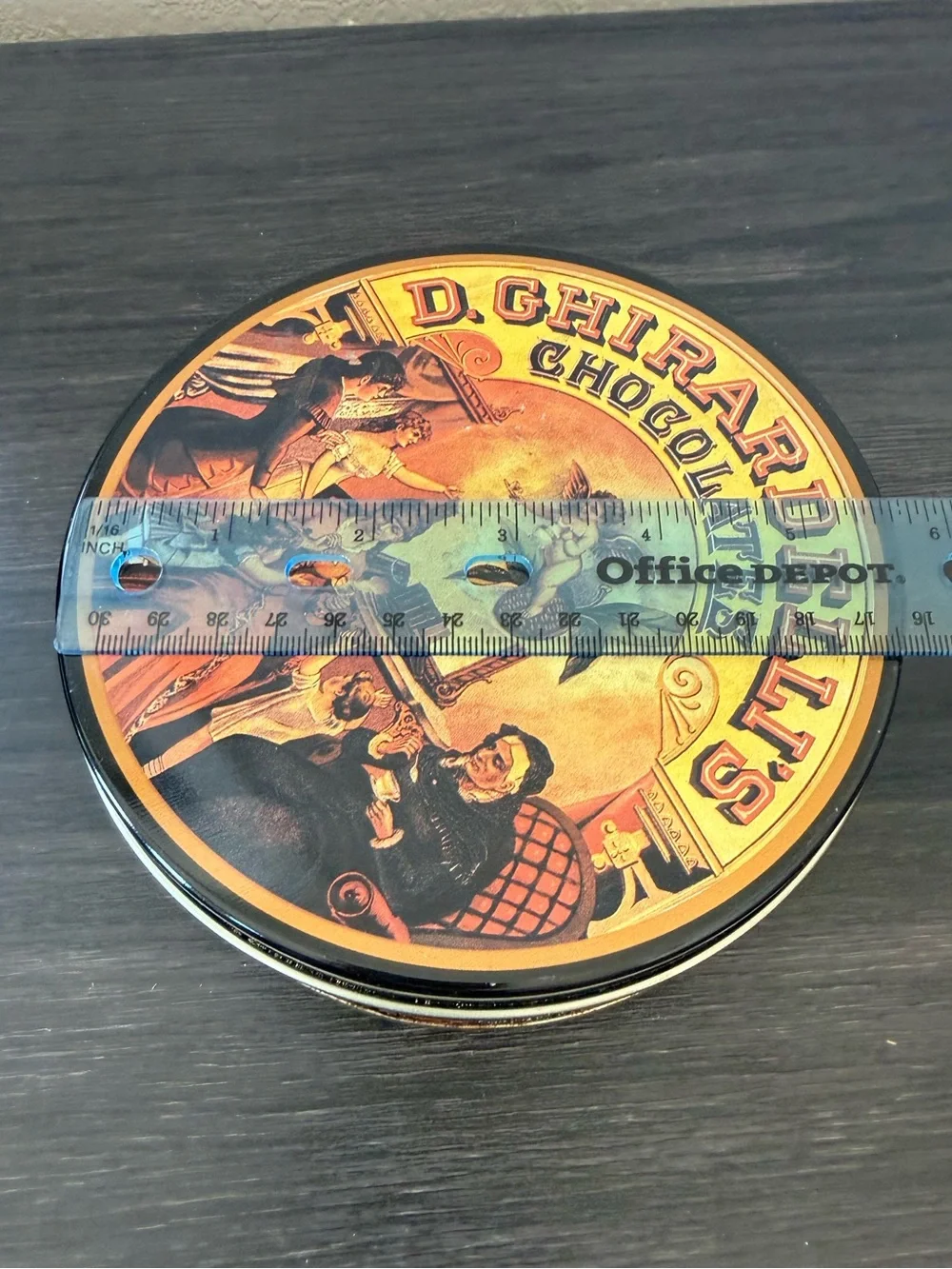 Vintage‎ Ghirardelli's Chocolate Tin Canister with lid